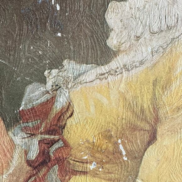 Vintage Fragonard A Young Girl Reading Textured Print Framed Wall Art 14x11 - Picture 4 of 6